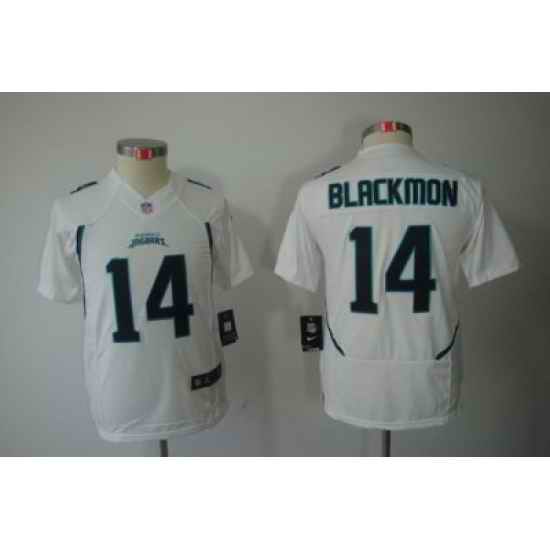 Youth Nike Jacksonville Jaguars 14# Justin Blackmon White Color[Youth Limited Jerseys]